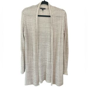 Eileen Fisher Beige Open-Front Cardigan size S